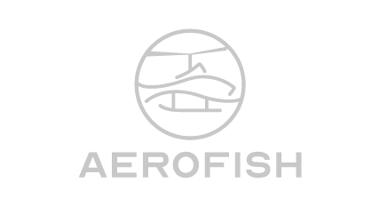 logoripo en tono de grises aerofish
