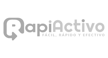 Logotipo en tonos de gises rapiactivo